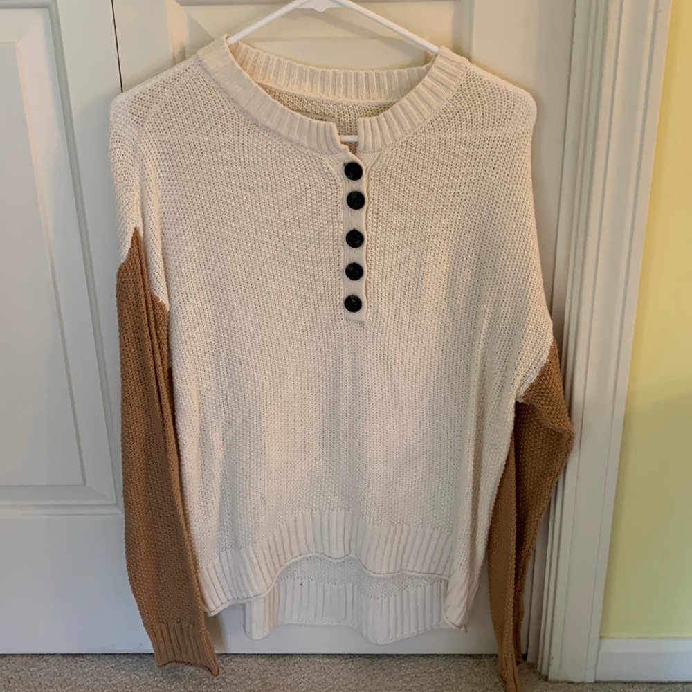 button up flowy sweater